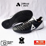 Minisoccer Aozora lugga ag black and white leather football boots