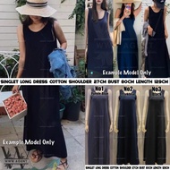 Causal Muslimah Women Maxi Long Dress Cotton Singlet Long Dress Cotton SleeveLess Long Dress Cotton 