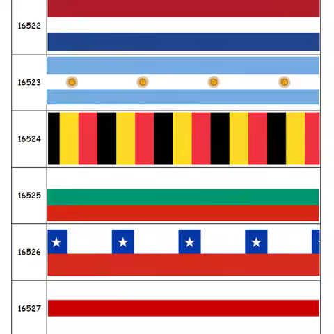 DUWES 50yards Netherlands Argentina Belgium Bulgaria Chile Belarus Flag Printed Grosgrain Ribbon Acc