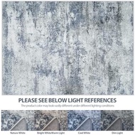 8x10 Area Rugs for Living Room Washable Bedroom Dining Room Blue Grey | Modern Abstract, Non-Slip Ba