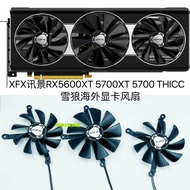 X XFX Message View RX5600XT 5700XT 5700 THICC Snow Wolf Overseas Graphics Card Fan CF1010U12S