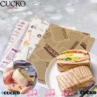 CUCKO Food Packaging Non-stick Newspaper Style Wax Paper Bread Oilpaper Cake Decors Wrapping Paper W