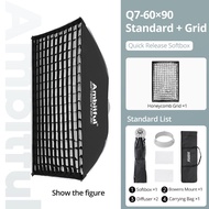 ชุด Q7 Ambitful ซอฟต์บ็อกซ์แบบพับได้อย่างรวดเร็ว30x120cm ติดโบว์สี่เหลี่ยมแปดเหลี่ยม55ซม. 65ซม. 90ซม