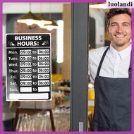 1 Set Business Hours Sign Business Store Hours Sign Restaurant Door Sign