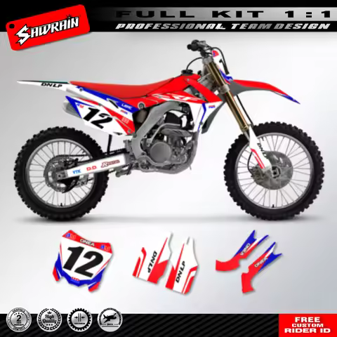 Sawrain Motorcyce Graphics Backgrounds Decals Kit For Honda CRF250R 2014 2015 2016 2017 CRF450R 2013