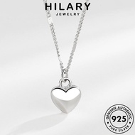 HILARY JEWELRY 925 Leher For Chain Perak Women Gold Silver Necklace Accessories Pendant Love Perempuan Rantai Personality Sterling Korean Original 純銀項鏈 N231