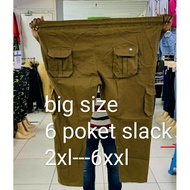 6 pocketJoggerSalck Big Size:-2XL To 6XL Pants Plus Size Unisex . Seluar PanjangSaiz