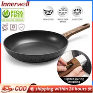 Innerwell 20/24/28CM Kuali Tidak Lekat, Kuali Nonstick Telur Tidak Toksik, Kuali Kuali Kecil Kuali T