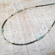 包14k金綠龍晶天河石項鍊