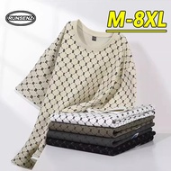 M-8XL Korean Fashion Plus Size Sets Men Short Sleeve T Shirt + Shorts