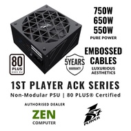 # 1ST PLAYER™️ ACK Series (750W / 650W / 550W) | 80 PLUS® Certified PSU #