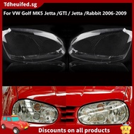 [In Stock]1 Pair Car Headlight Lens Cover Head Light Shade Shell Lens Lampshade for Volkswagen VW Golf MK5 GTI/Rabbit Jetta 06-09 Replacement Accessories