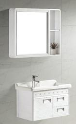FUO衛浴:70公分合金櫃體 陶瓷盆浴櫃組(含鏡櫃,龍頭) T9035