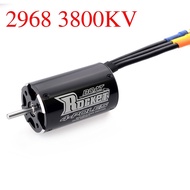 จรวด2968 3800KV 3400KV 4ขั้วมอเตอร์ไร้ขอบ W/ปลอกหุ้มระบบน้ำหล่อเย็นสำหรับ Feilun FT011 FT012 600-800