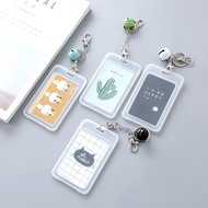 Bus Prohibited Work Card Sleeve, Transparent Bus Card Sleeve, Keychain Female Italian Cartoon Card S