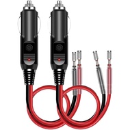 12V Cigarette Lighter Plug with Leads,12 Volt Heavy Duty Male Plug Connector 15&20amp Power Supply C