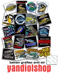sticker akuarium ikan chana stiker cana gabus bogo asiatica pulchra barca stewarti aurantii andrao b