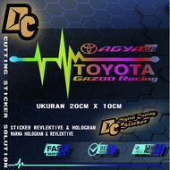 Sticker Logo Toyota Agya Gr Stiker Mobil Variasi Ekg Hologram Dan Reflektive