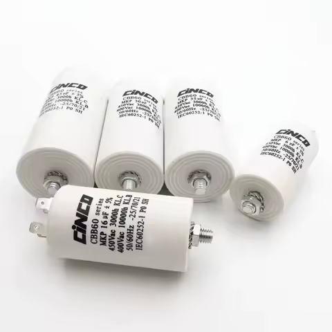 14 16 18uf Motor Double Insert Motor Run Capacitor Pump Motor Starting Capacitor 450V Lugs Screws 50