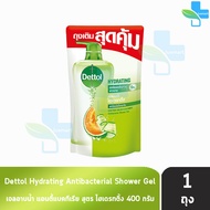 Dettol Hydrating เดทตอล เจลอาบน้ำ ไฮเดรทติ้ง 400 มล. [1 ถุง สีเขียวอ่อน] ครีมอาบน้ำ สบู่เหลวอาบน้ำ แอนตี้แบคทีเรีย 1001