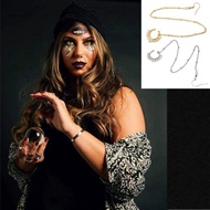 EC Fake Septum Ring Fake Nose Ring Adjustable Size with Shinning Crystal Indian Sty