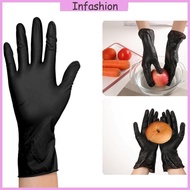 INF Black Disposable Nitrile Gloves for Working Kitchen Cooking Garden Safety Tool