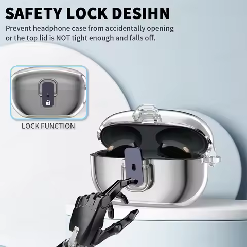 New for SONY-Wf 1000XM5 Case With Switch Earphone Case keychain Transparent Wireless Earbuds Protect