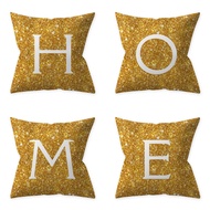 [Single Side] [Customizable Size] 1 Piece Short Plush Pillow Case 40x40cm, 26 English Letters A-Z wi