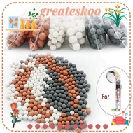 GREATESKOO Bath Ball Filter, Mineral Stone Bead 3 Kinds Shower Filter, Filter Shower Head Filter Beads Refill