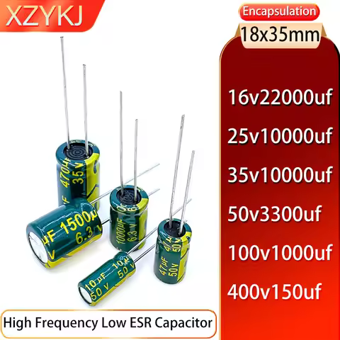 2PCS 18x35 16v22000uf 25v10000uf 35v10000uf 50v3300uf 100v1000uf 400v150uf High frequency low resist