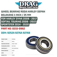 Harley Wheel Bearing Kit Front Rear 1 Inch 25 Mm/ For Harley Dyna 2008 - 2017 Softail Touring 2008 -