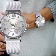 ZZOOI Silver Women's Watch Mesh Belt Hot Sales Female Wristwatches Fashion Gift Heart-Pattern Dropshipping Ladies Quartz Luxury Clock