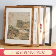 Picture Frame Wall-Hanging Photo Mounted Desktop A3 Wooden Edge A4 Outer Customized Poster Puzzle 4 