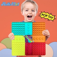 HelloKimi Pop it Fidget Toy Big Size Push Pop Chess Board jumbo Bubble with Dice Sensory Autism Spec