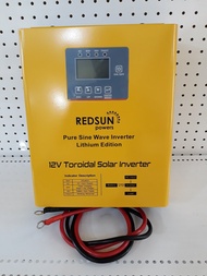 Redsunpowers 1200W หม้อแปลงเทอรอยด์อินเวอร์เตอร์ รองรับแบตลิเธี่ยม DC 12V/24V to AC 220V Pure Sine W