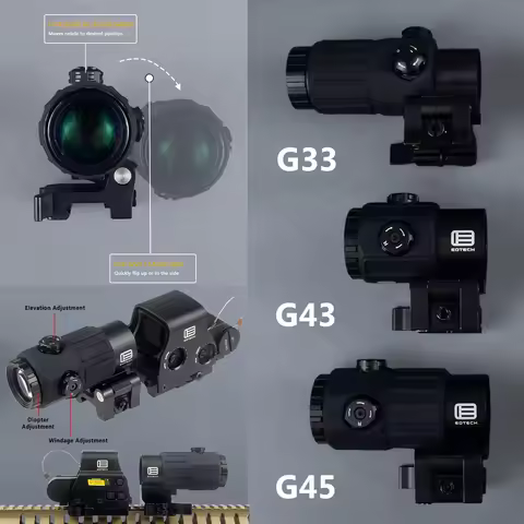 Tactical EOTECH G33 G43 3X G45 5X Magnifier EXPS3 558 Red Dot Holographic Optics Reflex Collimator S