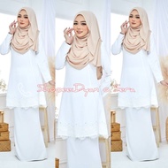 {XL- 4XL} BAJU KURUNG MODERN RIAU/BAJU KURUNG NIKAH/BAJU KURUNG BERTUNANG/BAJU KURUNG OFF WHITE/PUTI