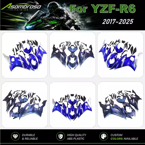 Full Injection Fairing Combo For YAMAHA YZF R6 2017-2025 YZFR6 17-25 Motorbike Bodywork Cowling Plas