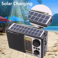 AM FM SW Emergency Radio B Rechargeable Multifunctional Radio Wireless Bluetooth Speaker Portable Solar Radio for Outdoo