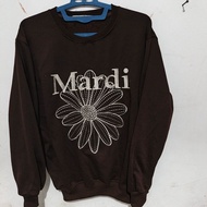 Crewneck Mardi bordir coklat