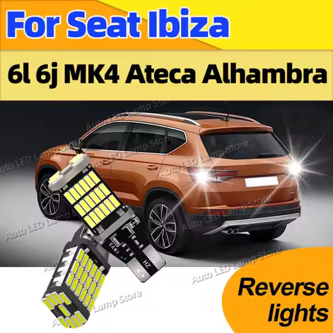 For Seat Ibiza 6l 6j MK4 Ateca Alhambra New Upgrade Canbus T15 LED Bulbs W16W Auto Bcakup Reverse Li