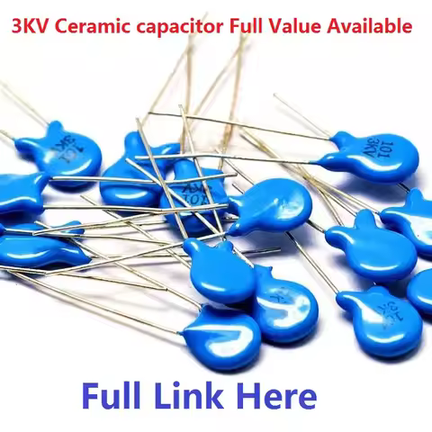 20PCS 3000V Ceramic Capacitor 3KV 5P 10P 15P 20P 22P 27P 30PF 47PF 56PF 100PF 220PF 101 221 1nf 102