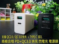 小米9 小米九 紅米NOTE7  TYPE C 輸出 PD/QC3.0 9V/12V 快充充電器 電源頭