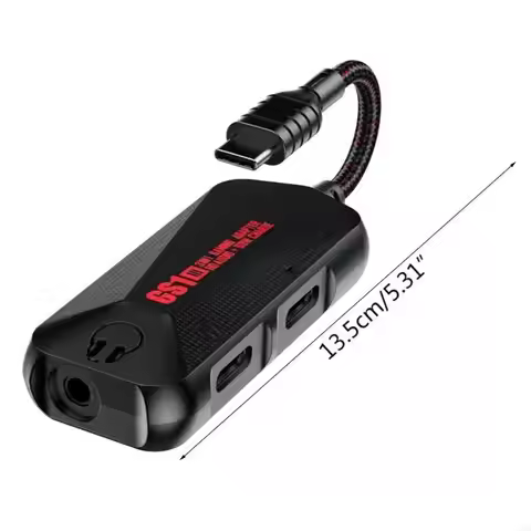462E GS1 Chicken Game Phone Sound Card 3 in 1 Game Sound Card with Adapter Type-C to 3.5mm Fast