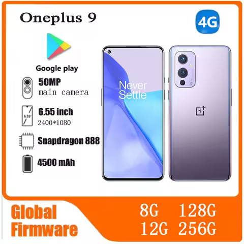 Oneplus 9 5G SmartPhone CPU Qualcomm Snapdragon 888 Battery capacity 4500mAh 50MP Camera full screen