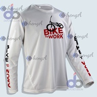 BIKE TO WORK CYCLING T-SHIRT LONG-SLEEVED T-SHIRT DISTRO BIKE TO WORK GRAPHIC T-SHIRT