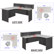 L Shape Reception Counter Table / Cashier Counter Table / Receptionist Table / Office Table / Meja K