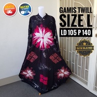Gamis Dress Daster Wanita Dewasa Ibu Ibu Syari Raya Lebaran Motif Batik Abstrak Busui Resleting Depa