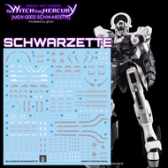 ️ Water DECAL GHOST HG 1/144 GANDAM SCHWARZETTE Reflective Blacklight