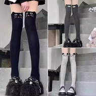 1-3pairs Japanese Fashion Over-the-Knee Socks | Warm Cartoon Cat Panda Design, Cotton Blend Thigh Hi